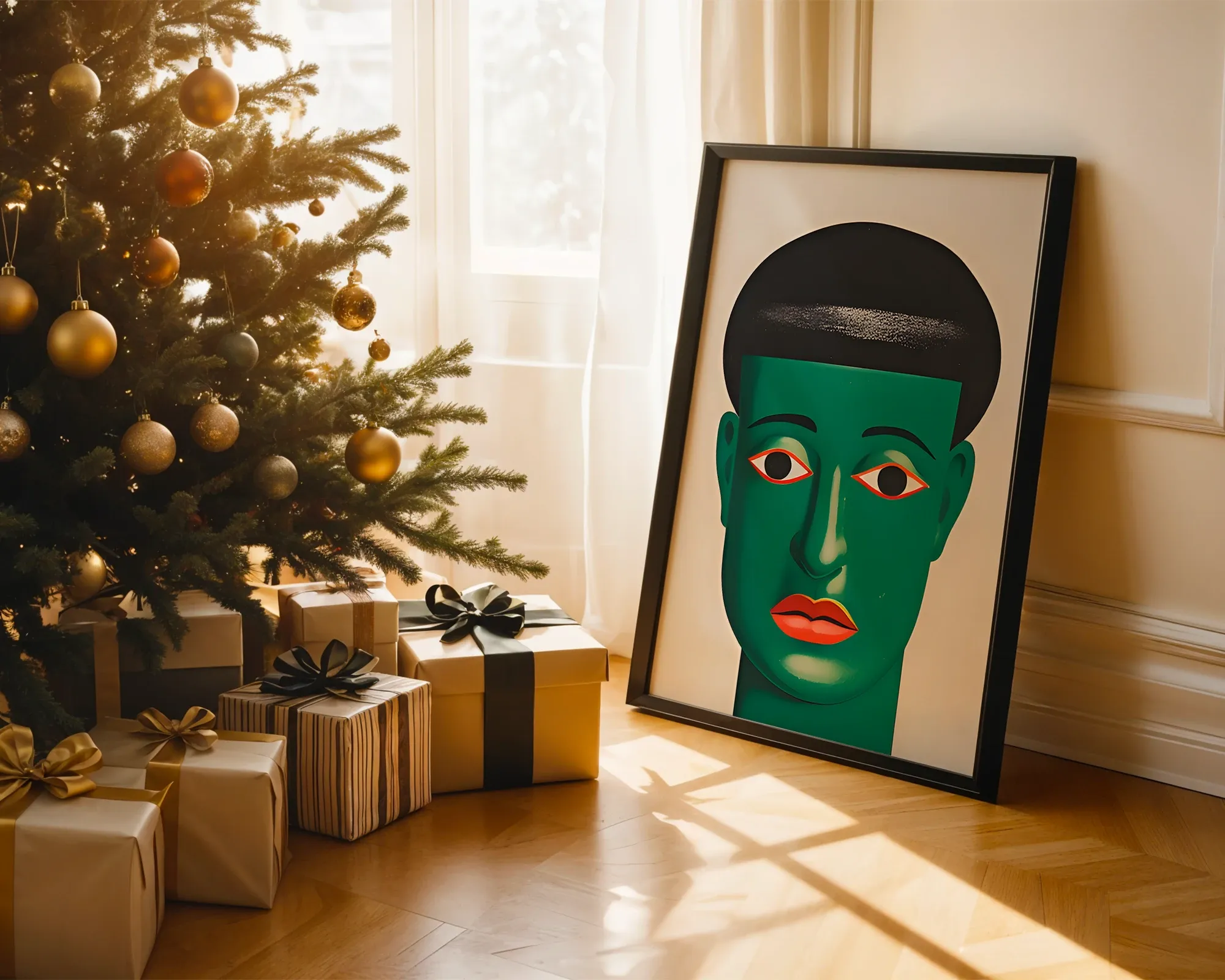 Green Mask Portrait — room view 2