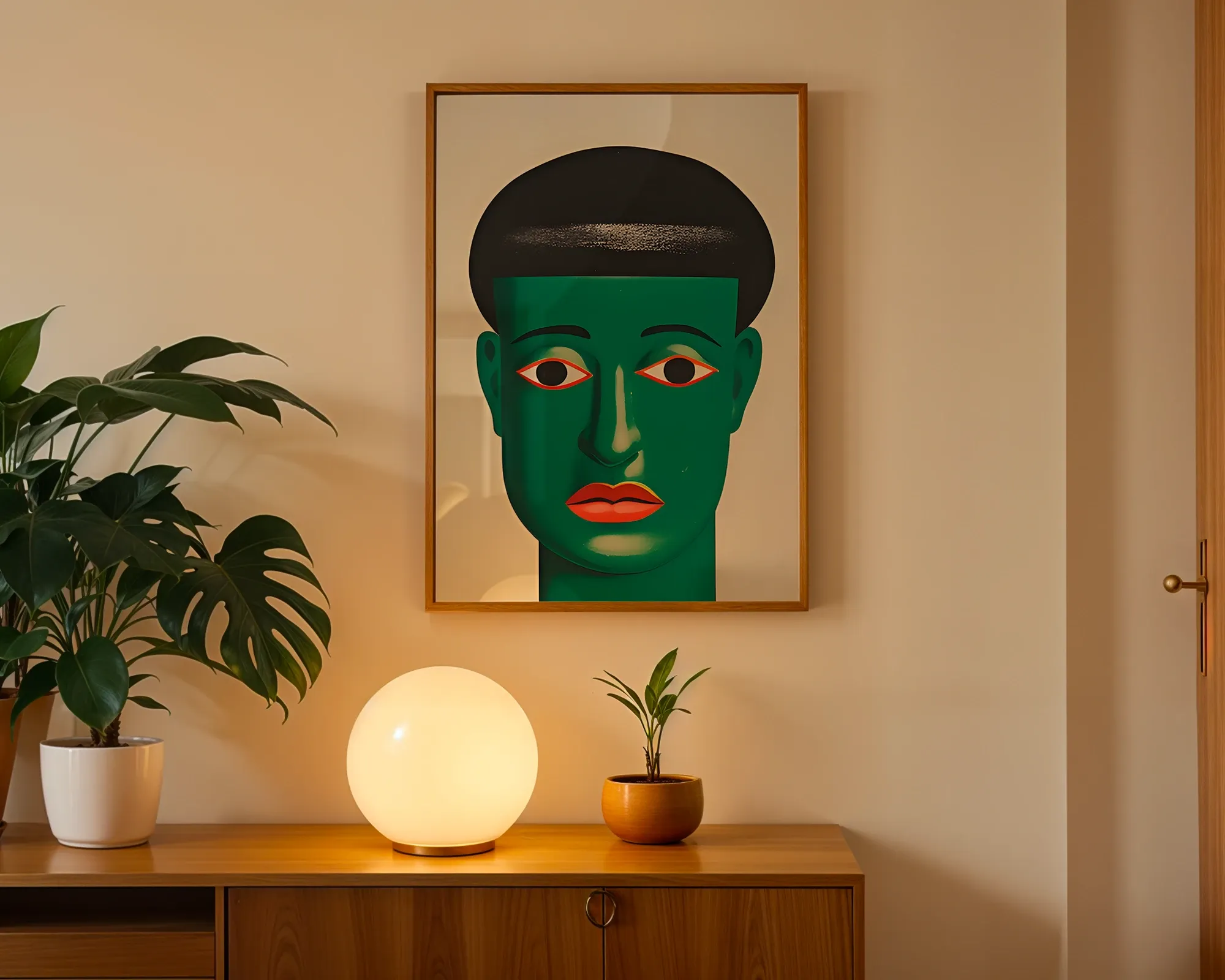 Green Mask Portrait — room view 3