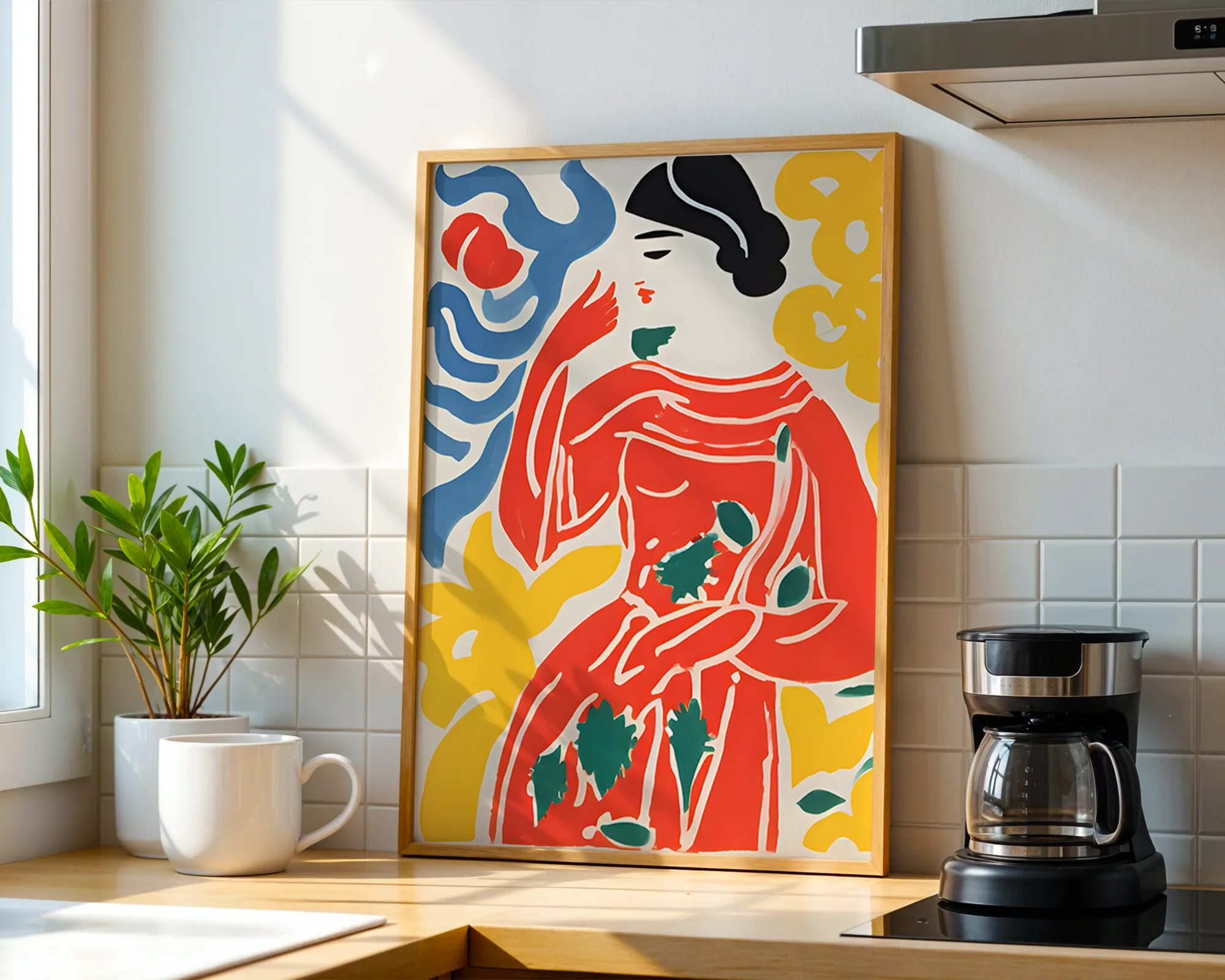 Abstract Woman in Red — room view 1