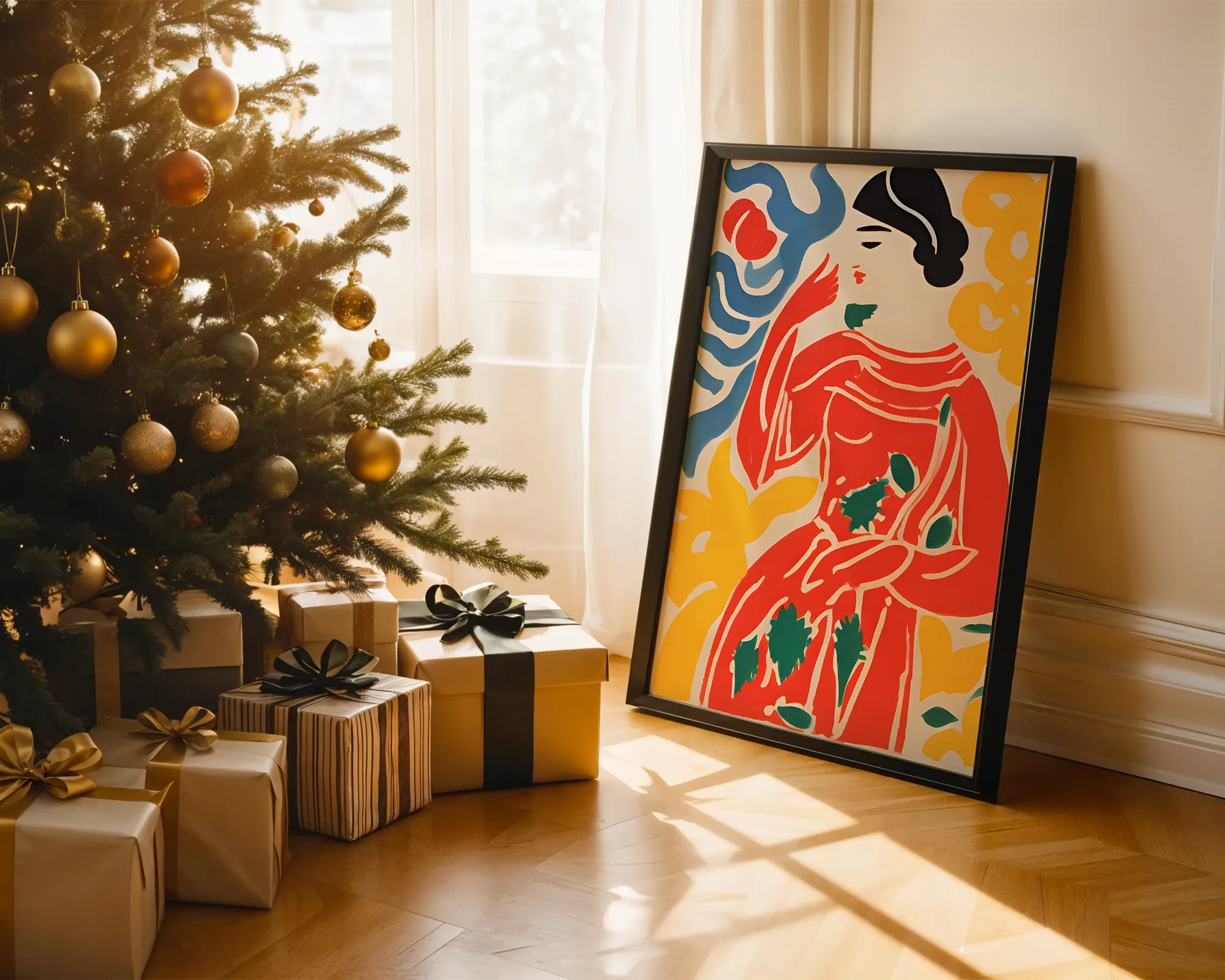 Abstract Woman in Red — room view 2