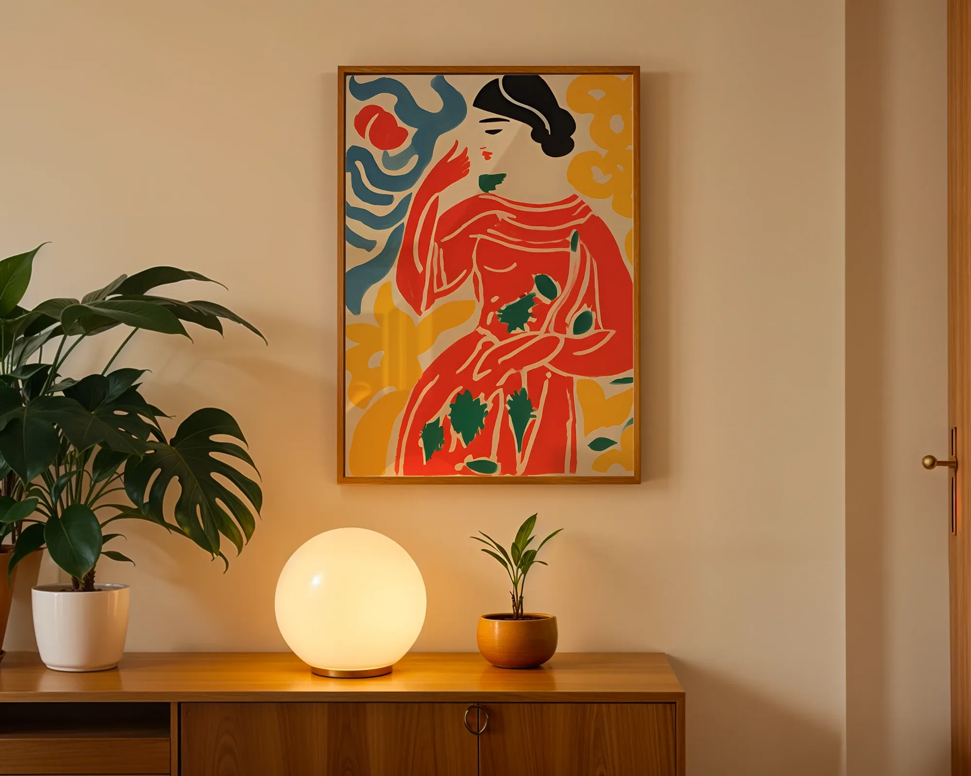 Abstract Woman in Red — room view 3