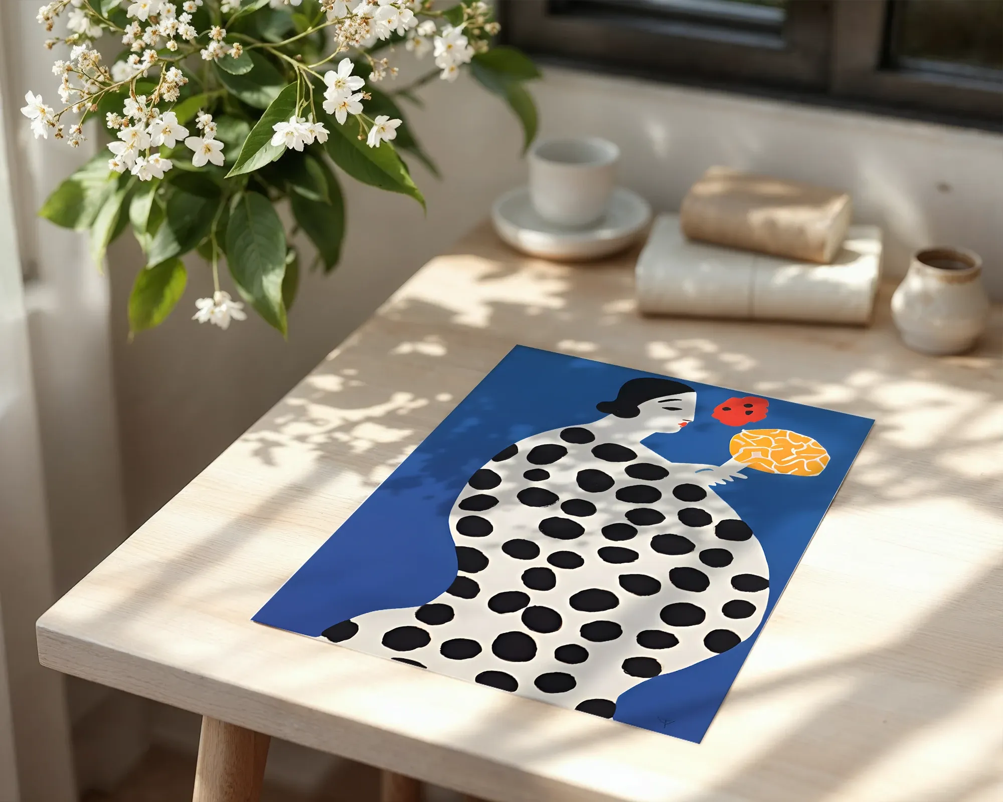 Woman in Polka Dot Dress — room view 6