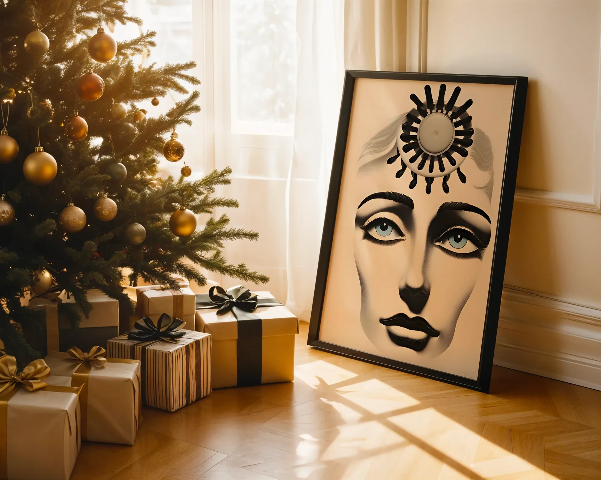 Avant Garde Portrait with Sunburst — room view 2
