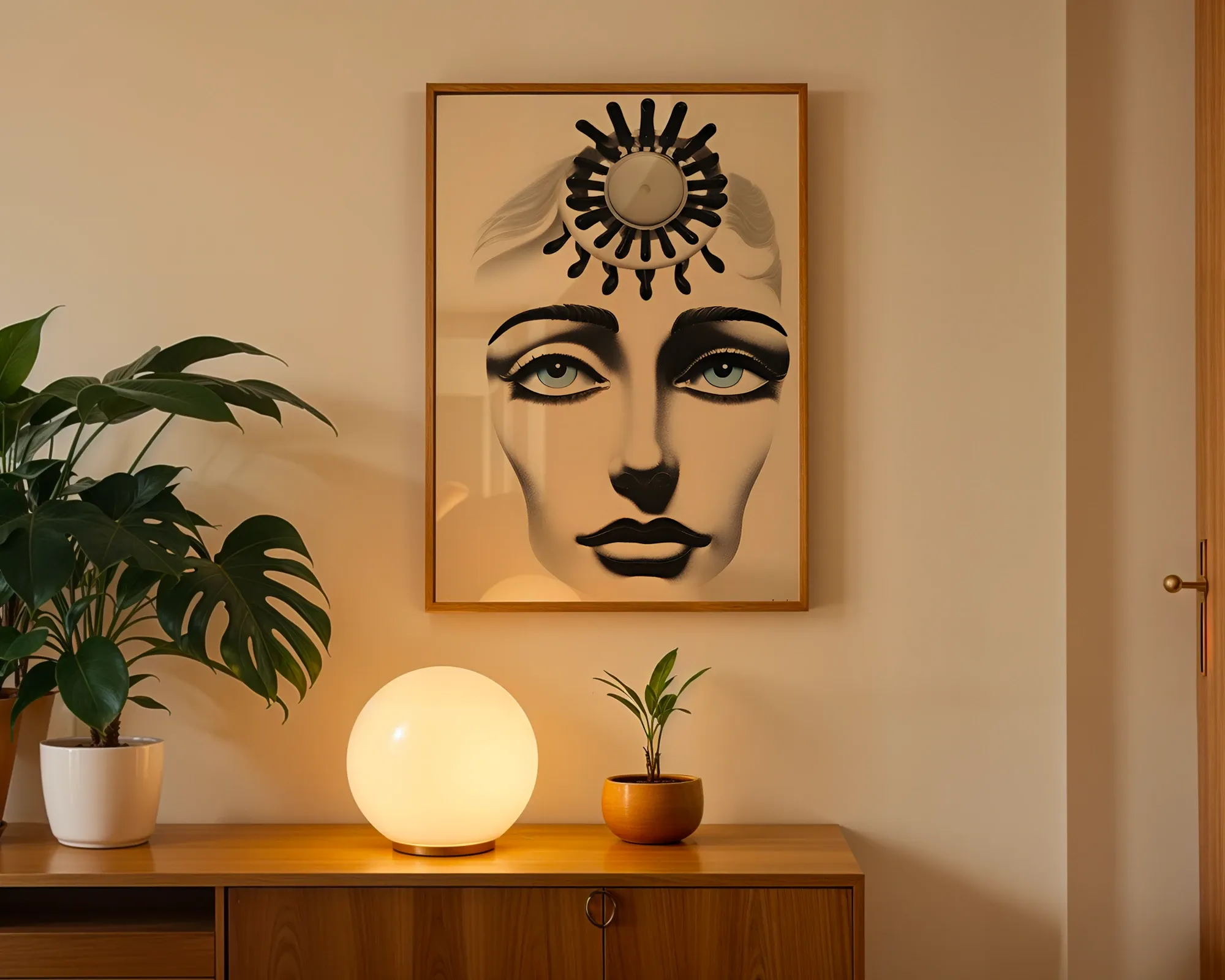Avant Garde Portrait with Sunburst — room view 3