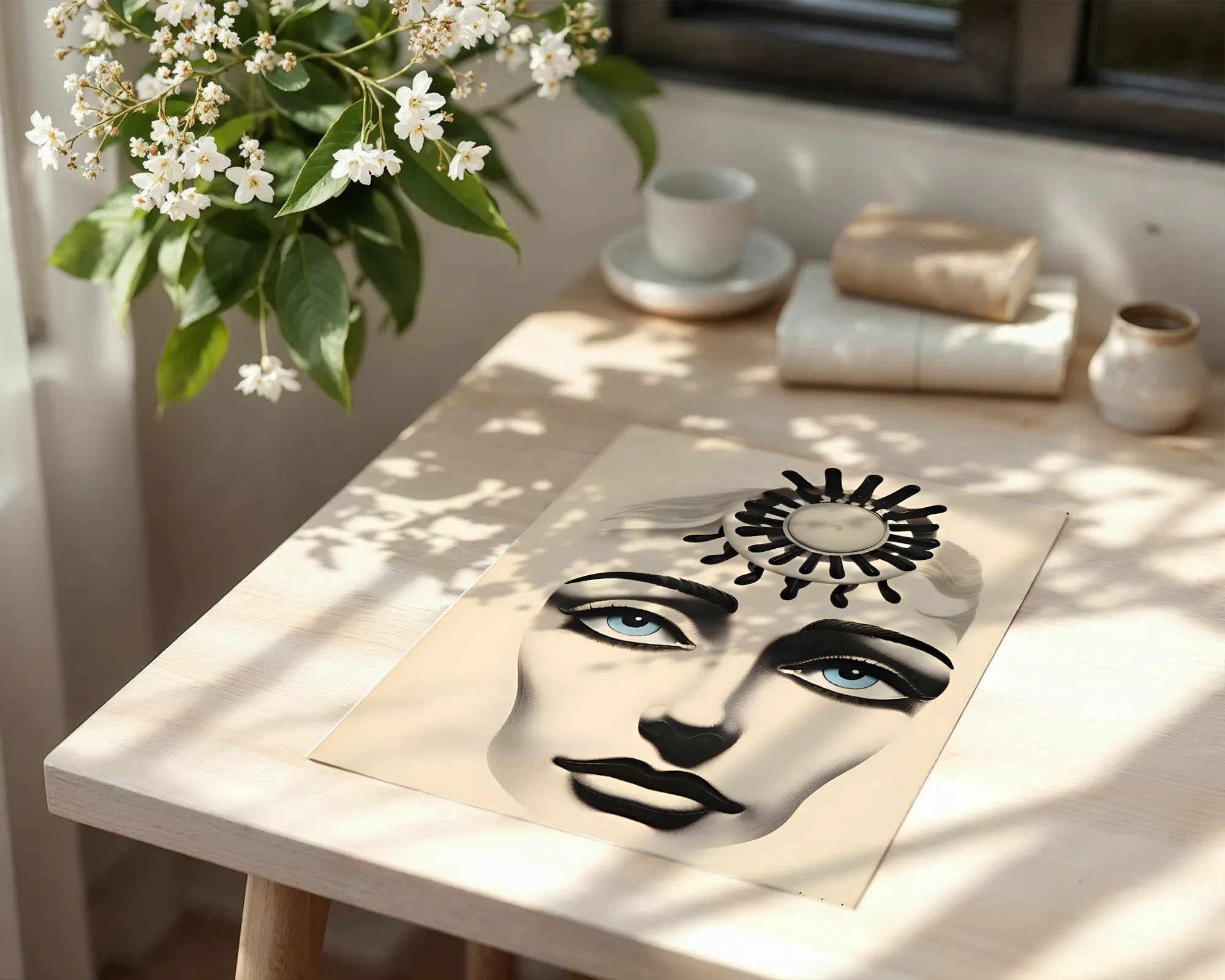 Avant Garde Portrait with Sunburst — room view 6