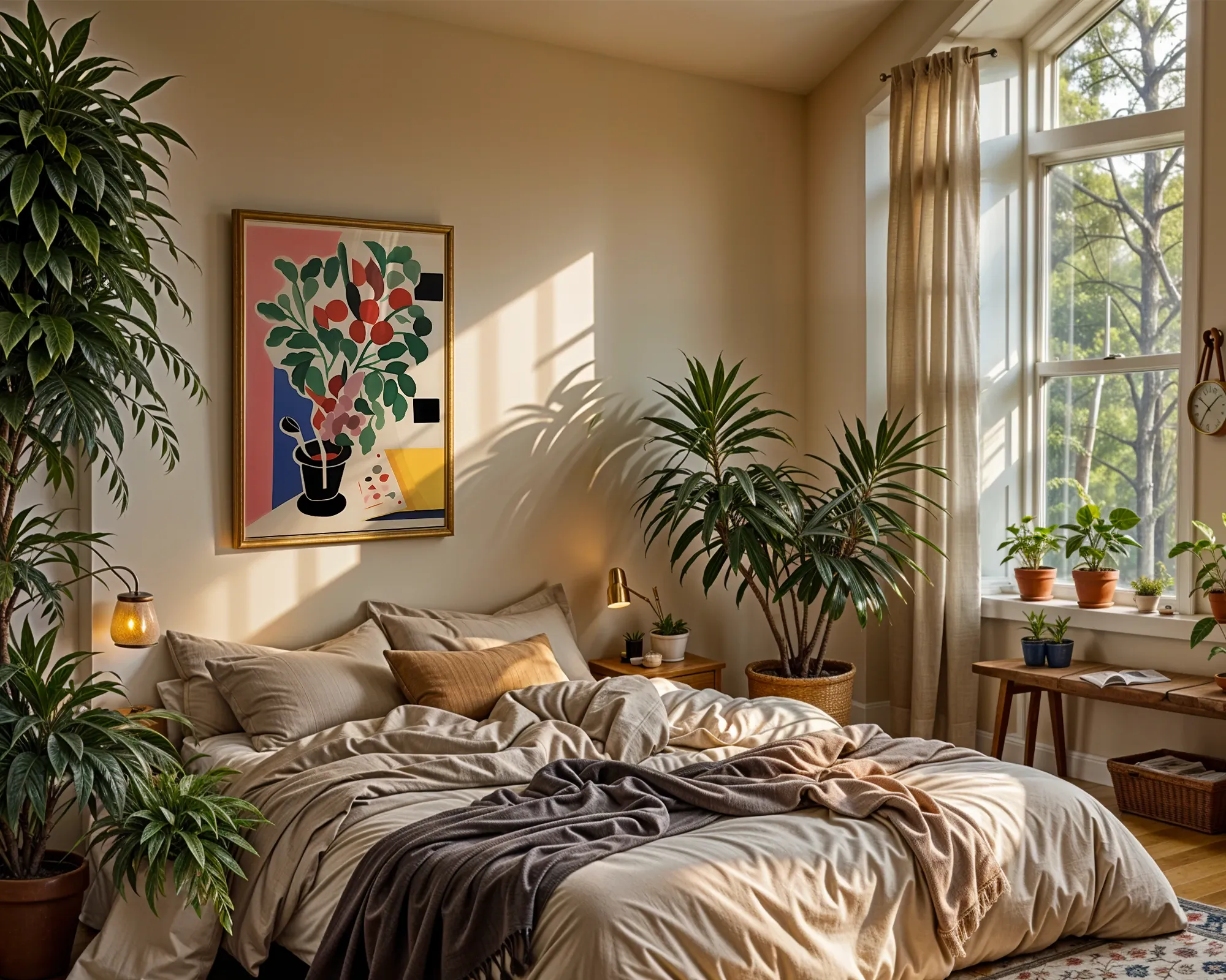Botanical Still Life in Pink and Blue — room view 4