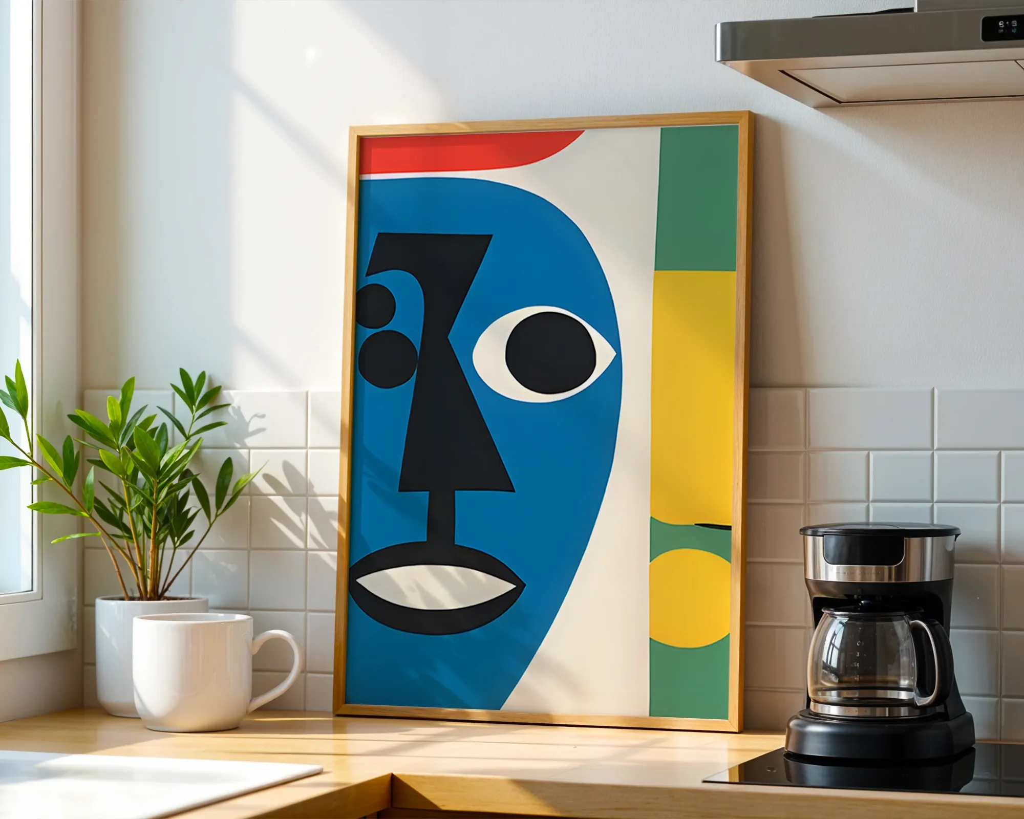 Abstract Cobalt Face — room view 1