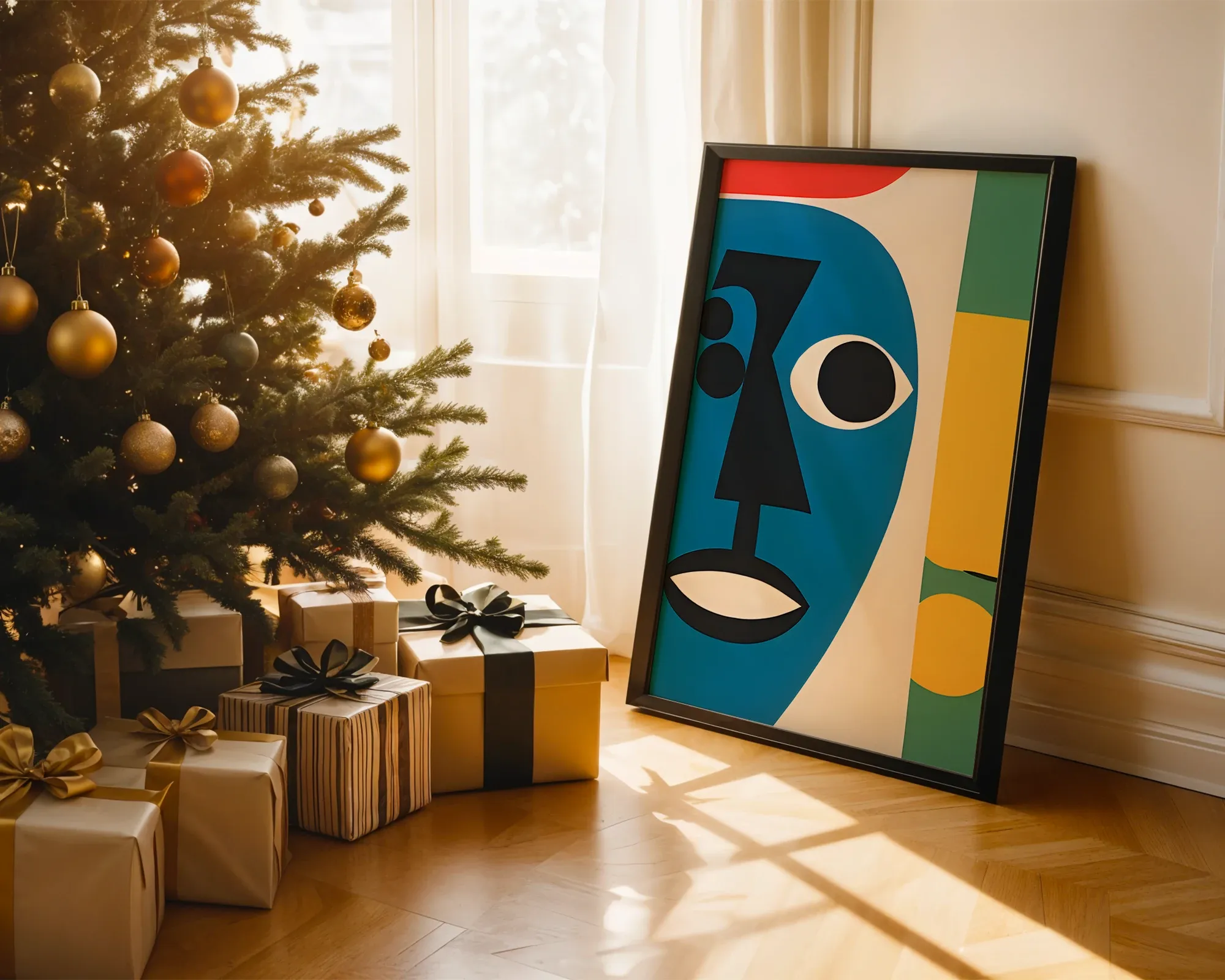Abstract Cobalt Face — room view 2