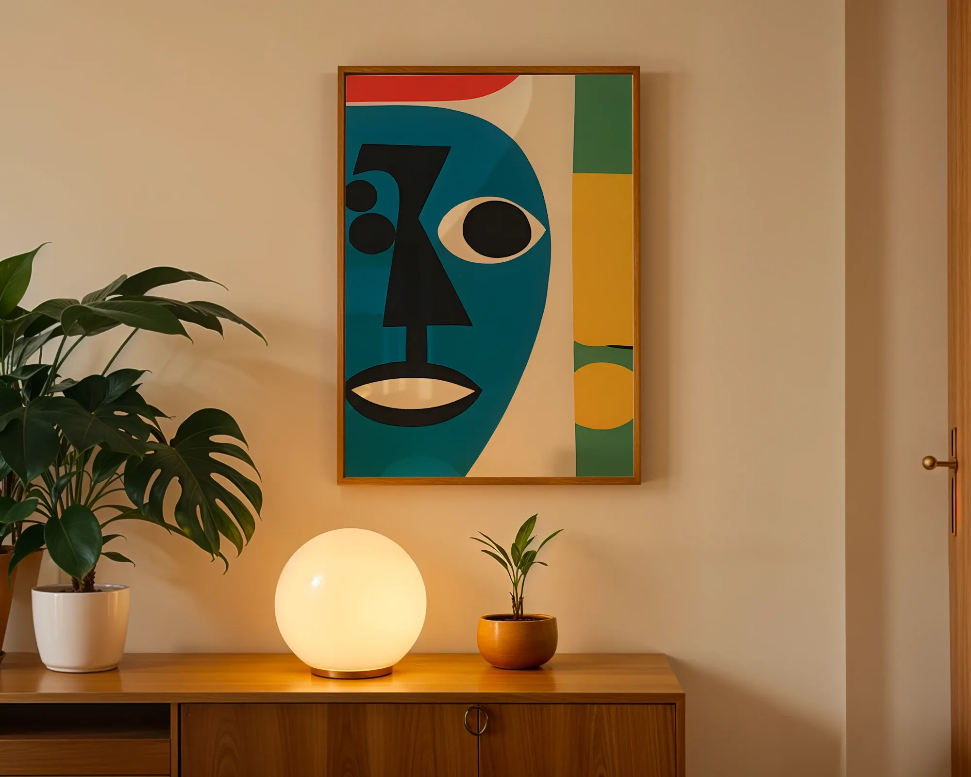 Abstract Cobalt Face — room view 3