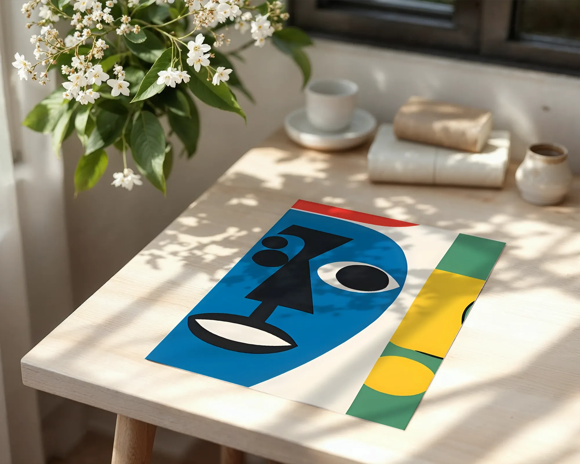 Abstract Cobalt Face — room view 6