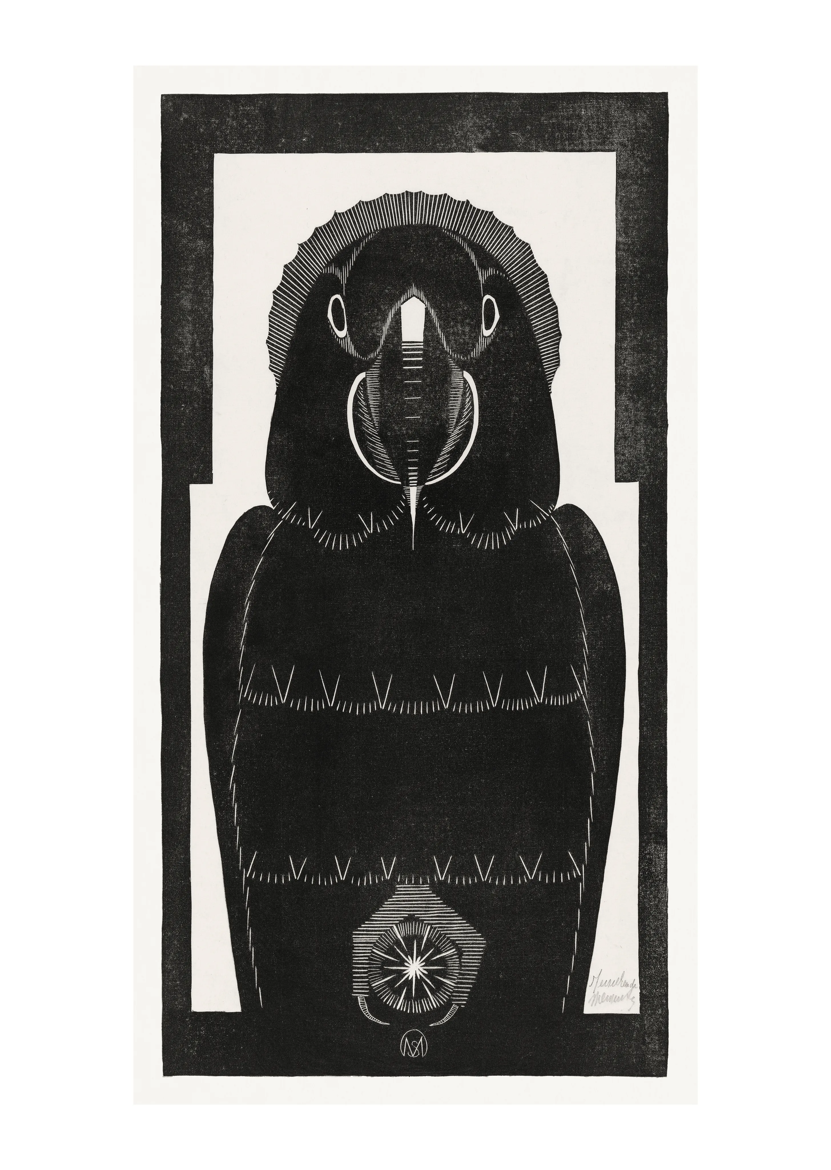 Stylized Black Parrot image 1