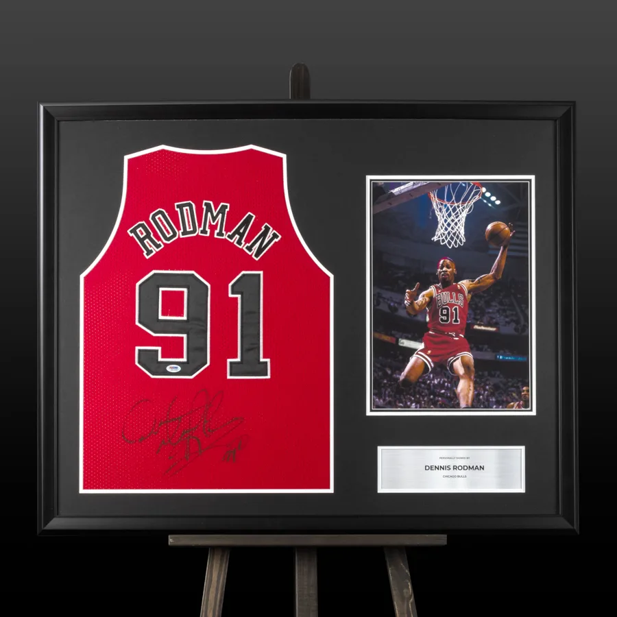 Баскетбольна джерсі Чикаго Буллс з автографом Денніса Родмана (NBA, Dennis Rodman, Chicago Bulls)