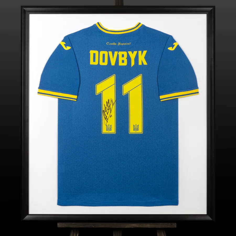 Футболка збірної України з автографом Артема Довбика Рома (Dovbyk, Roma, Ukraine)