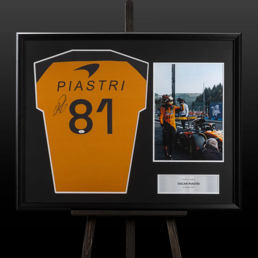 Футболка McLaren з автографом Оскара Піастрі Формула 1 (F1, Formula 1, Oscar Piastri)