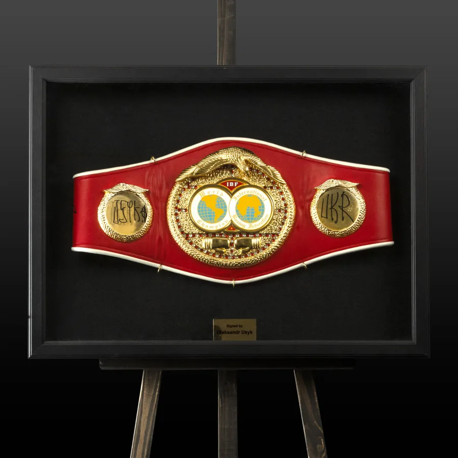 Повнорозмірний чемпіонський пояс IBF з автографом Олександра Усика (Usyk)