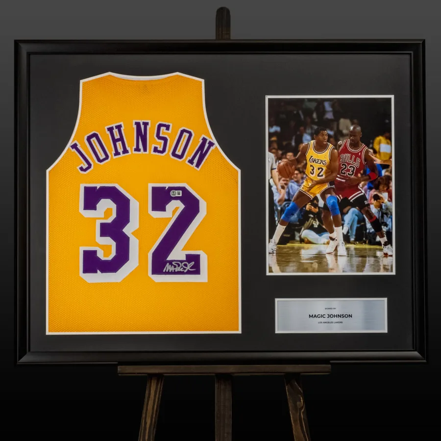 Джерсі Лос-Анжелес Лейкерс з автографом Меджика Джонсона (Los Angeles Lakers, Magic Johnson)