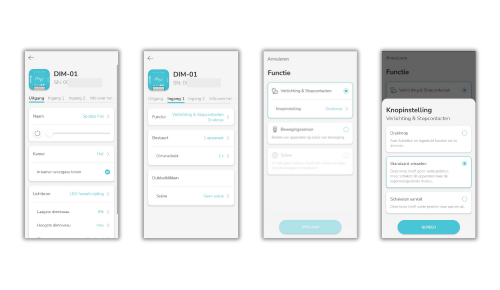 wipschakelaar instellen op plejd app