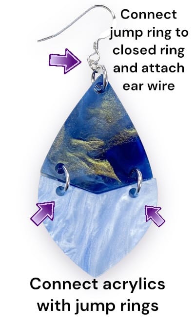 Two Tone Acrylic Earring Kit