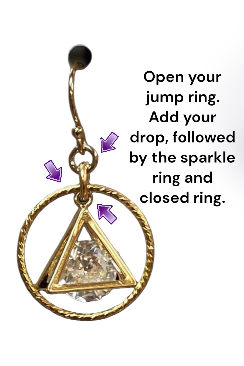 Golden Triangle Earring Kit making instruction