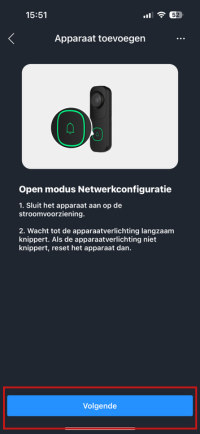 Spanning erop en wacht tot groen knippert