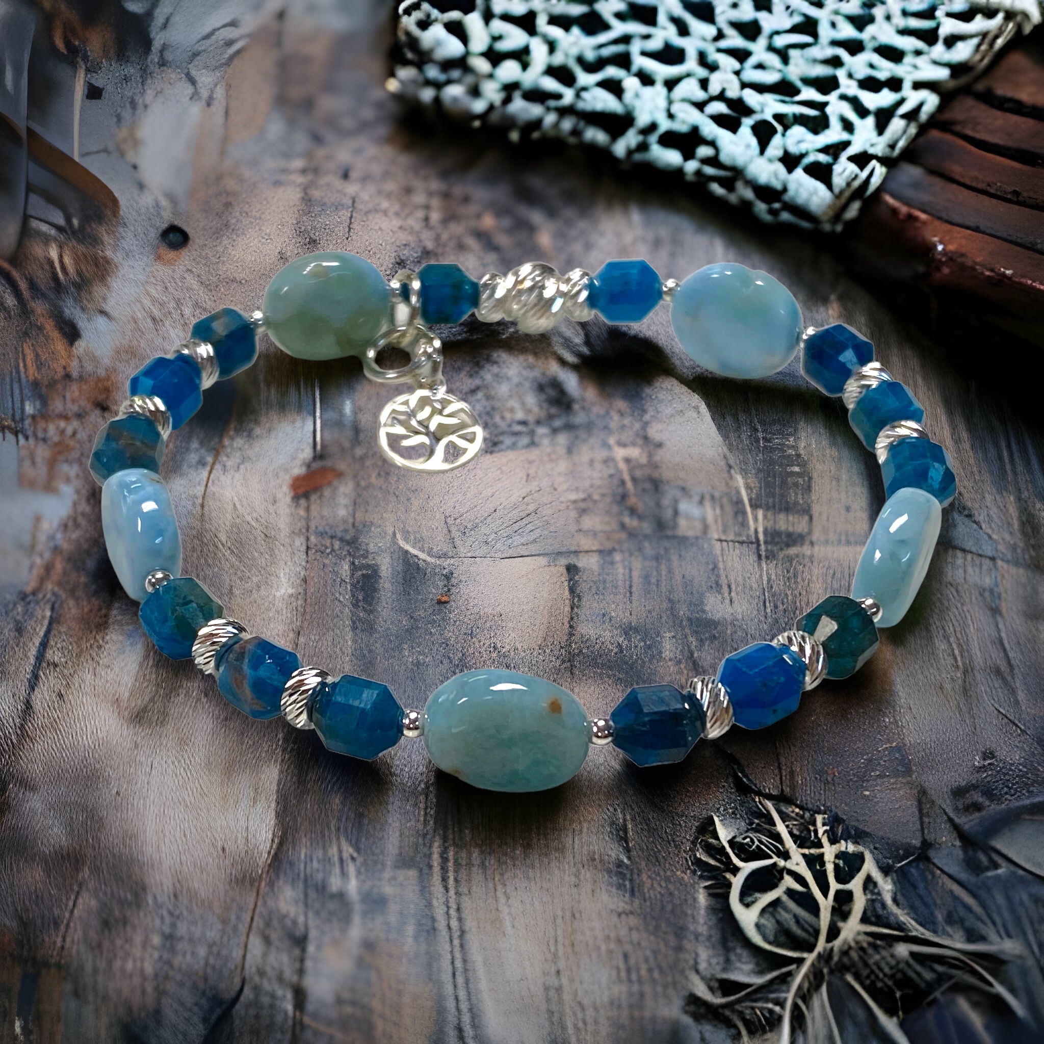 Lovely Larimar and Apatite Bracelet Kit Instructions
