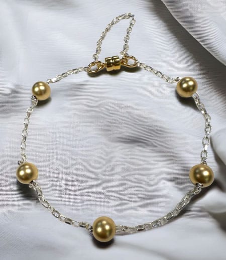 golden beads bracelet