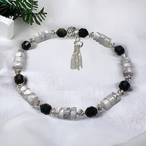Hexagon Gemstone Tassel Bracelet Kit
