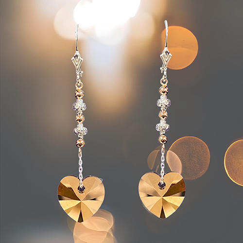 Mixed Metals Heart Drop Earring Kit