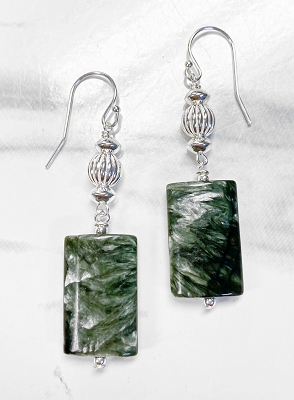 Seraphanite Gemstone Earring Kit