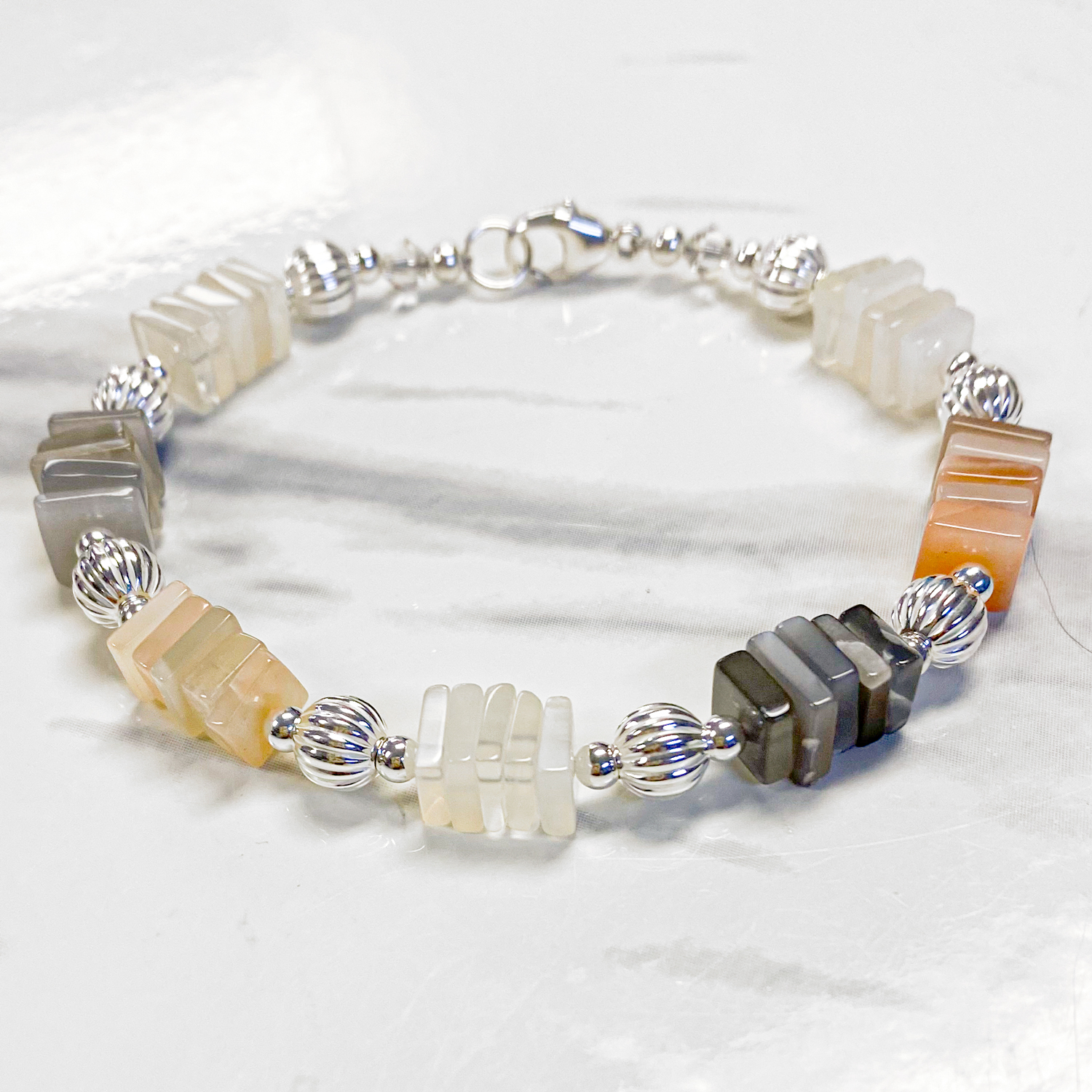 Mixed Moonstone Gemstone Bracelet Kit