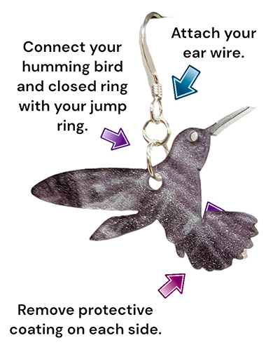 Happy Humming Bird Earring Kit