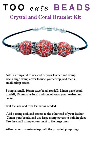 Crystal Coral Bracelet Kit Instructions