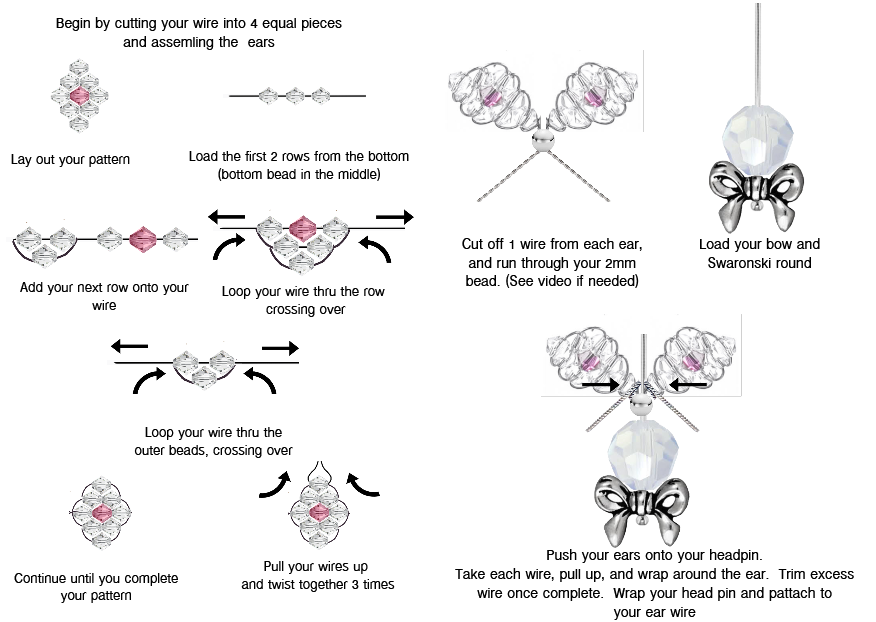 Bow the Bunny Earring Kit Instructions