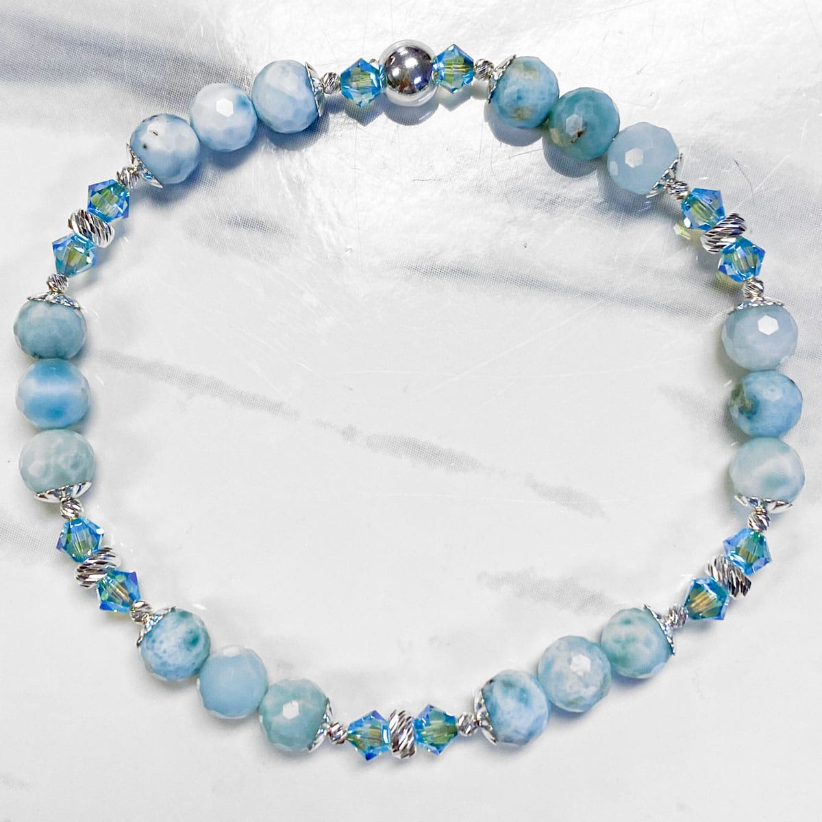 Little Larimar Gemstone Bracelet Kit Instructions