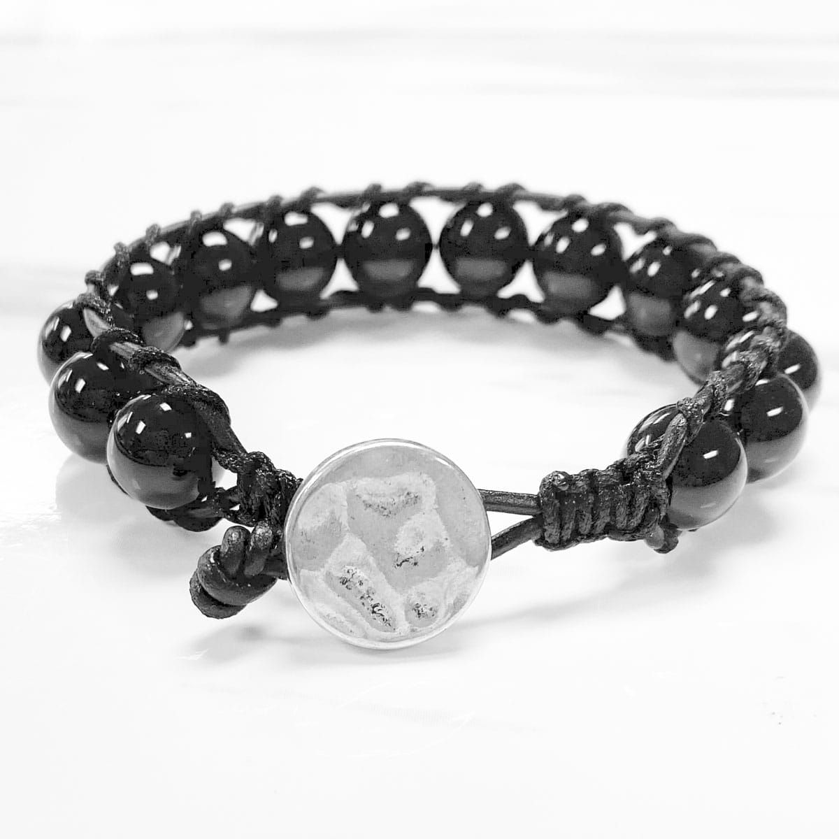 Onyx Gemstone Wrap Bracelet