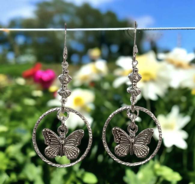 Floating Butterfly Earring