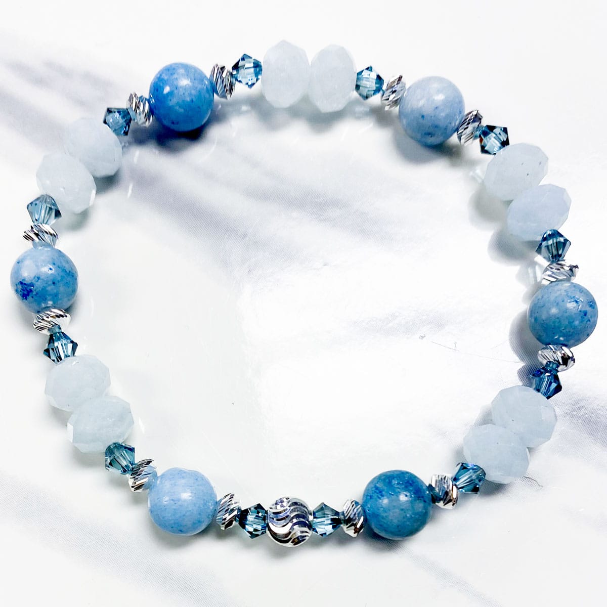 Celestite and Aquamarine Bracelet Kit