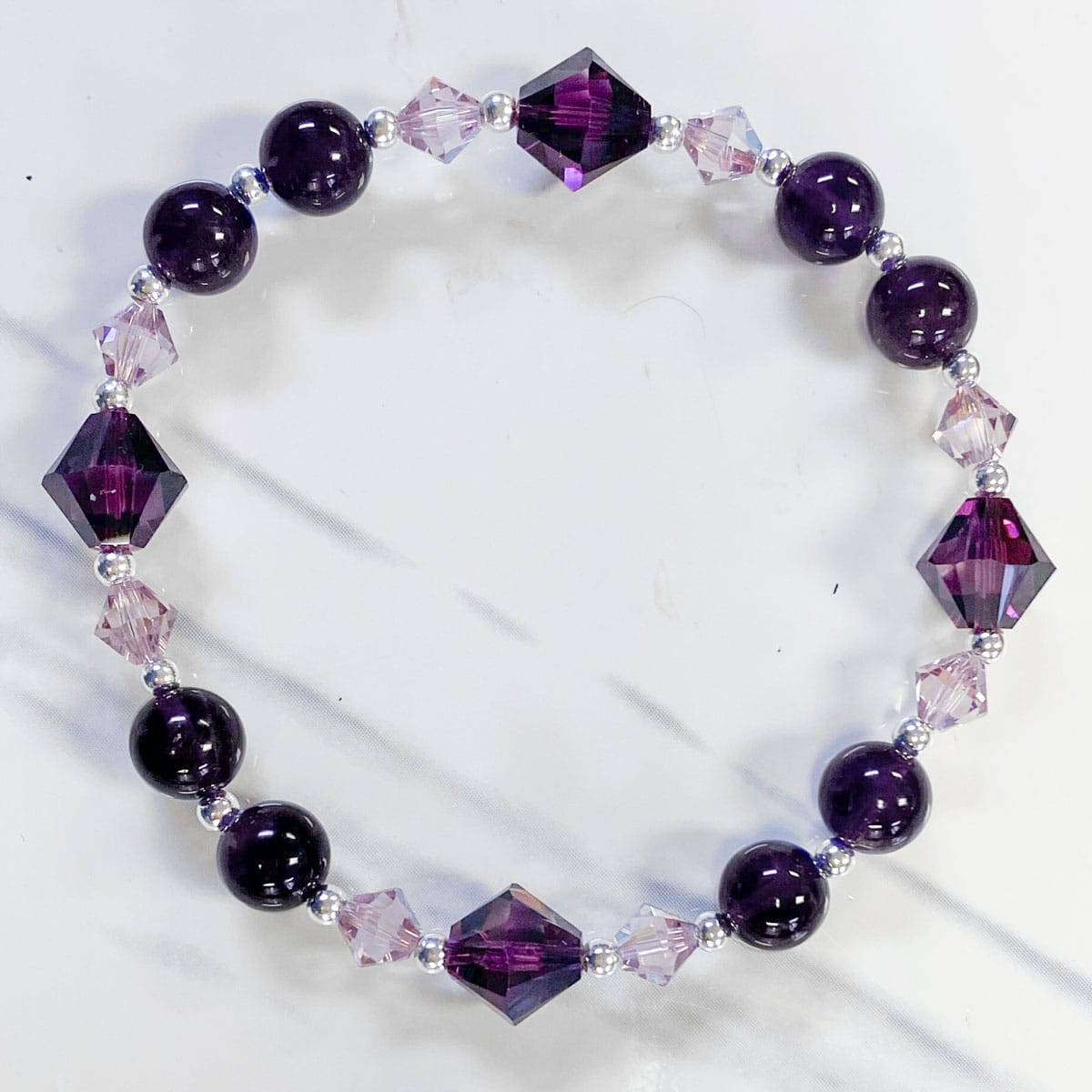 Amethyst Gemstone Stretch Bracelet Kit