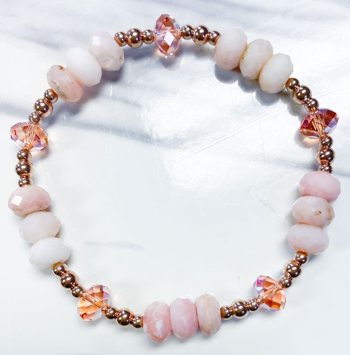 Pink Opal & Rose Gold Bracelet Kit
