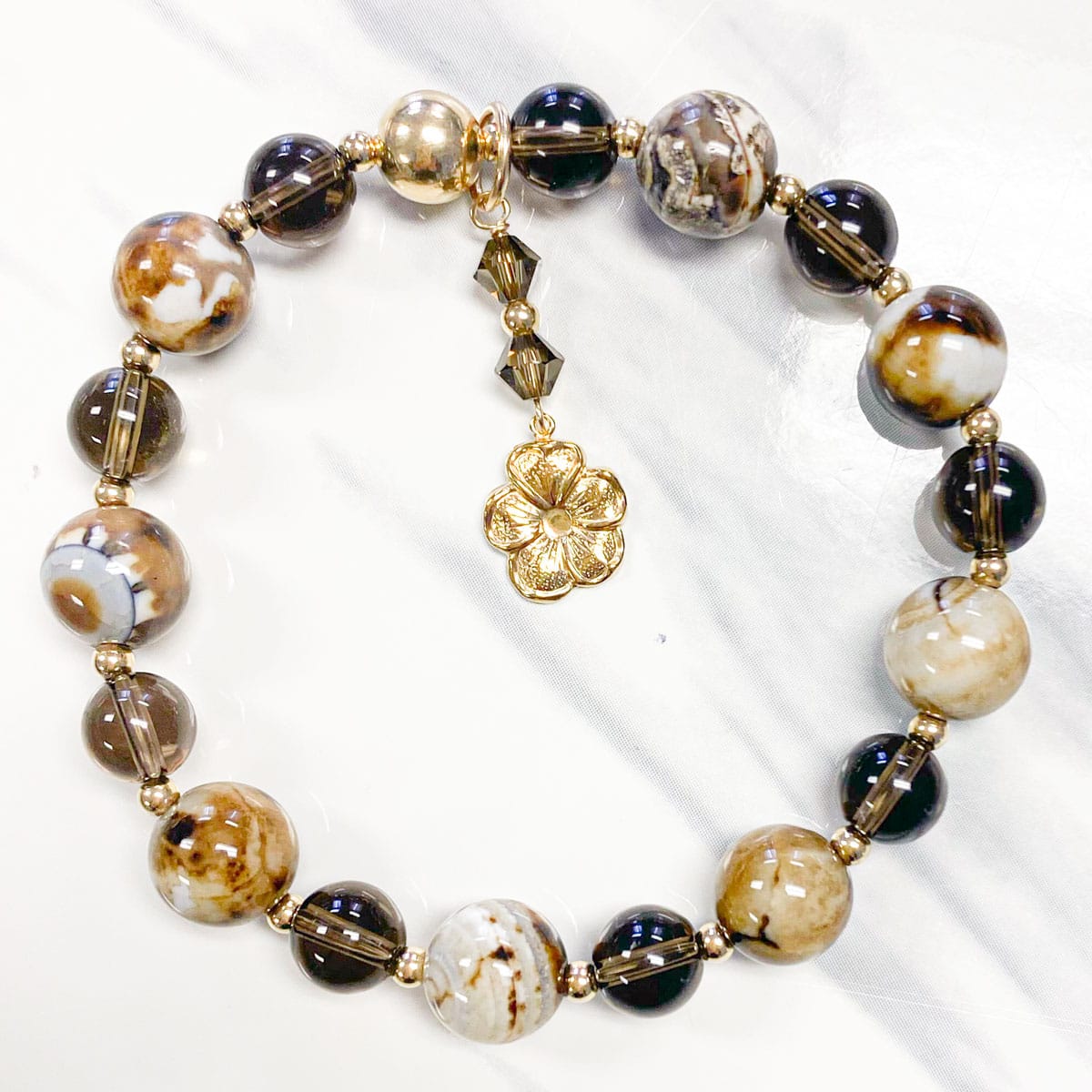 Leopard Skin Agate Gemstone Bracelet