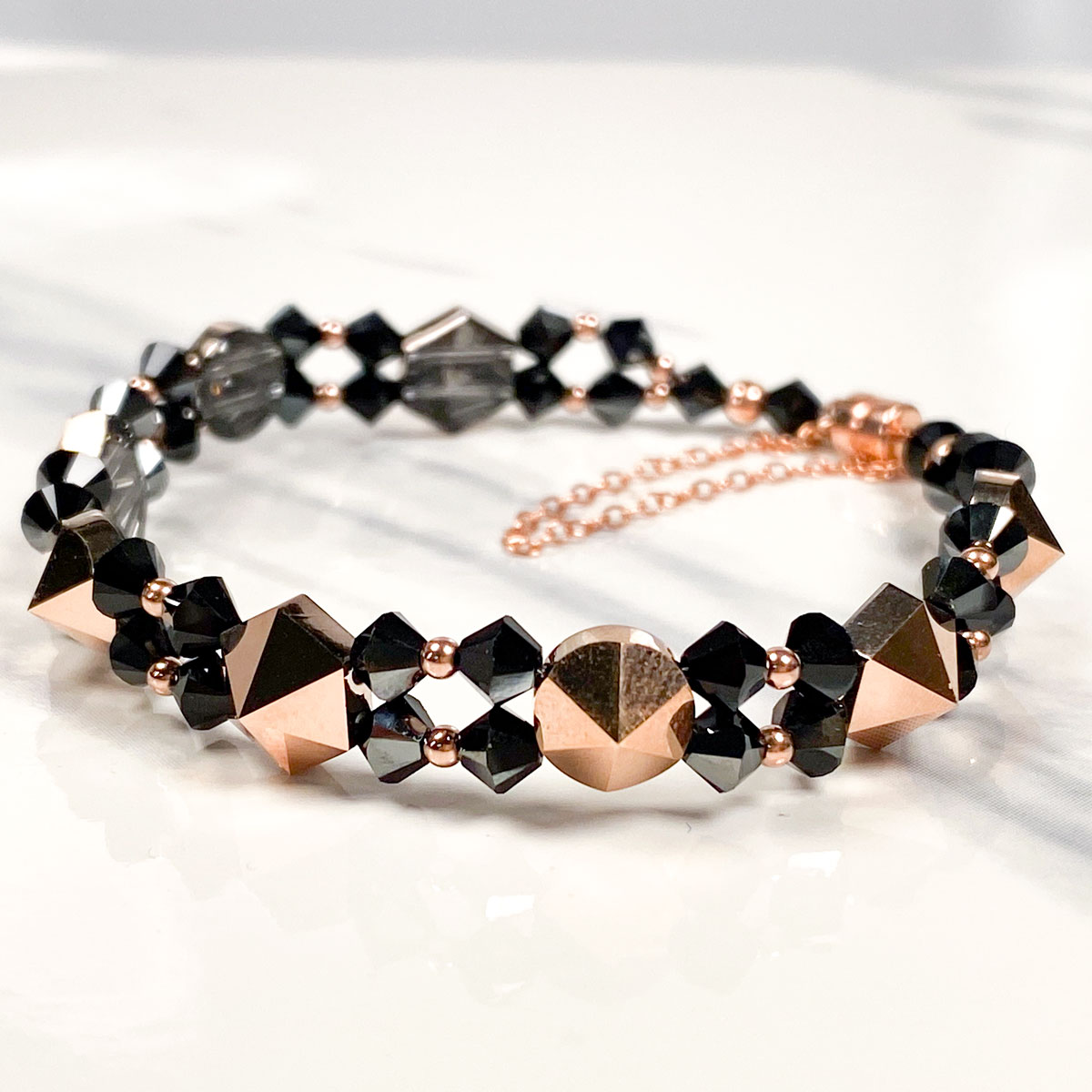 Swarovski Rose Gold Spike Bracelet Kit