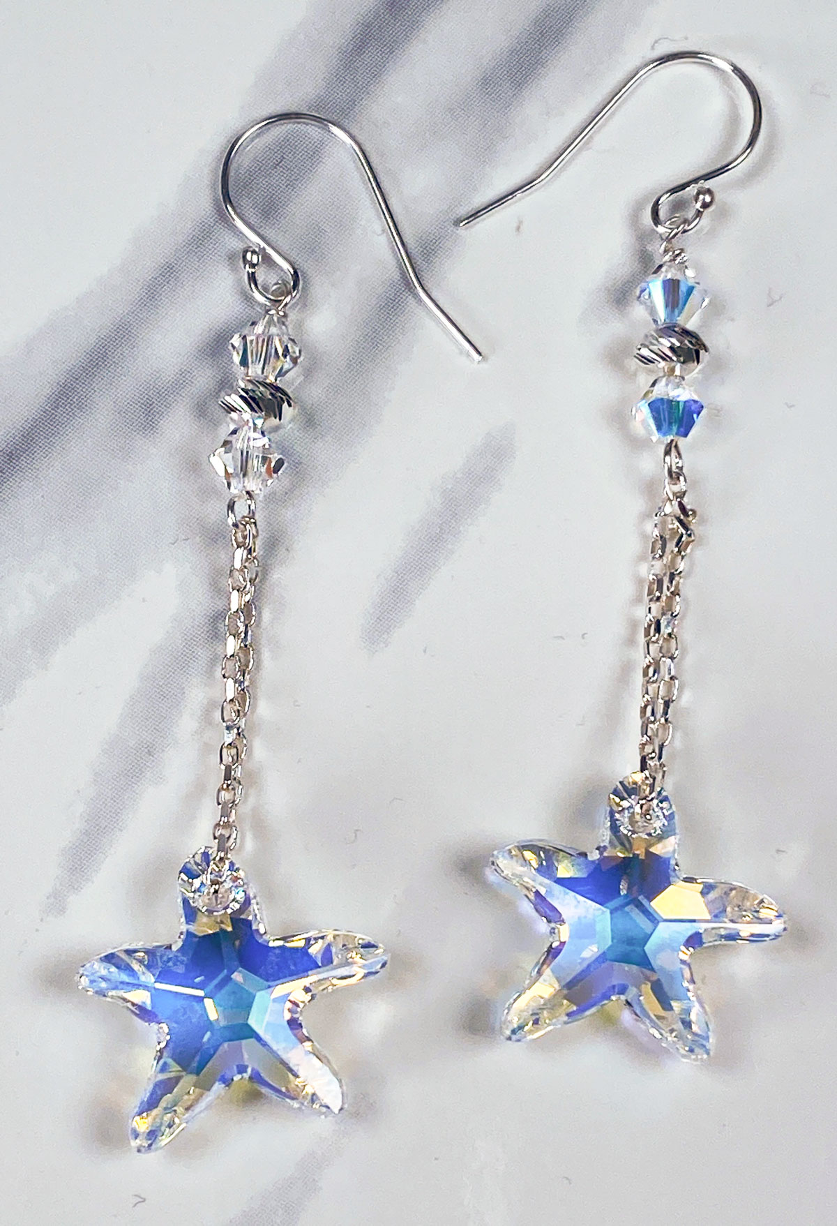 Crystal AB Starfish Earring Kit Instructions
