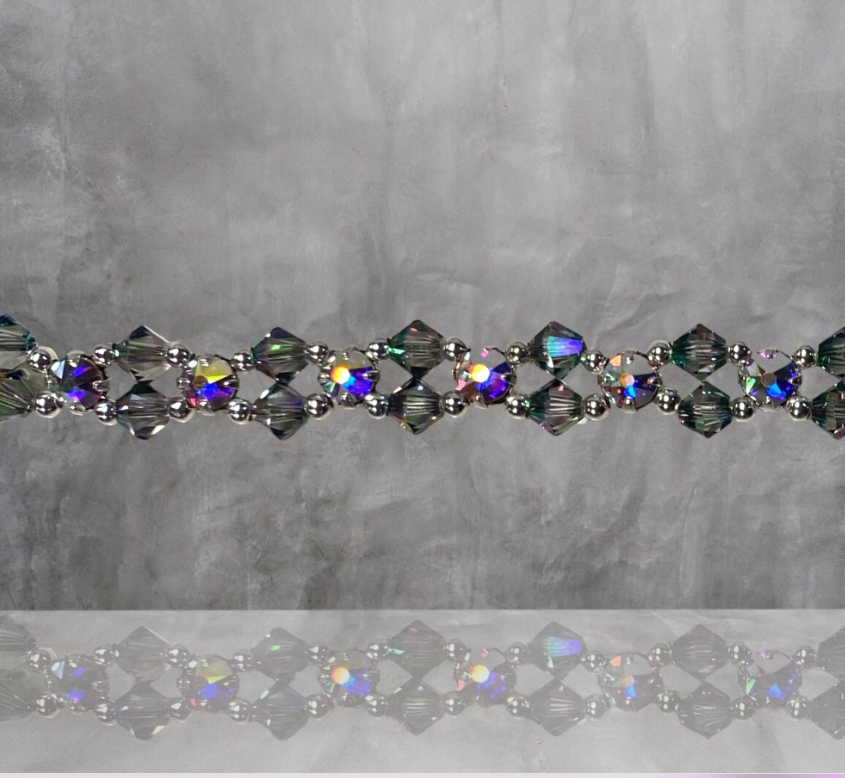 Paradise Shine Swarovski Bicone Weave Bracelet 