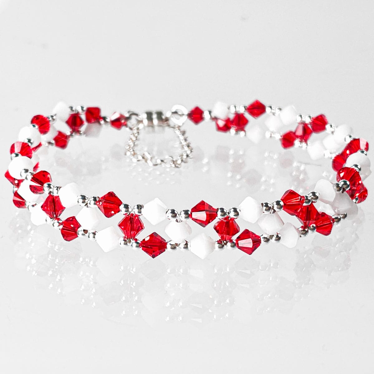 Candy Cane Christmas Bracelet Weave Kit
