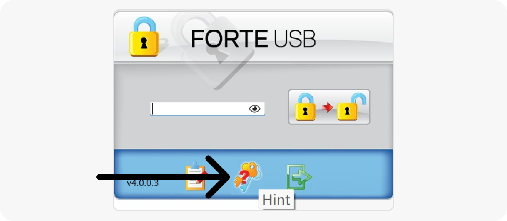 Login to the Secure Folder of the Forte USB Drive