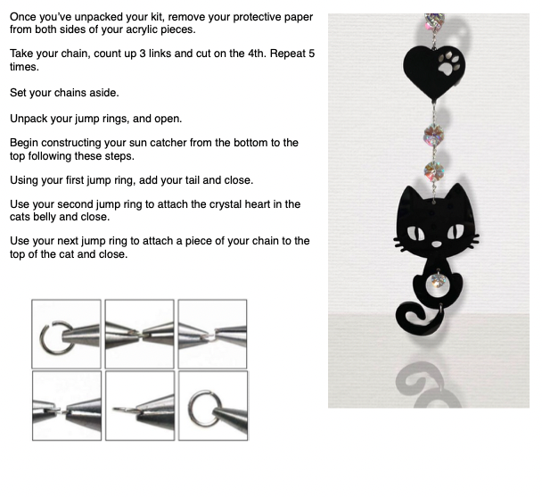 Crystal Cat Sun Catcher Kit