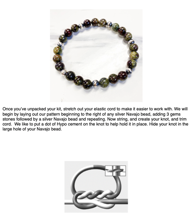 Dragons Blood Jasper Gemstone Bracelet Kit