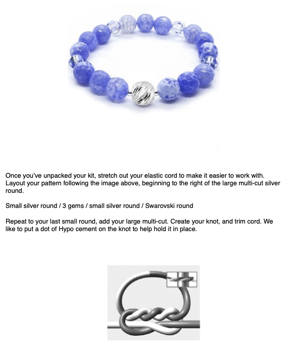 Cracked Agate Stretch Bracelet Kit