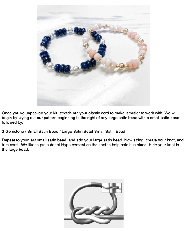 Satin and Shine Gemstone Bracelet Kit