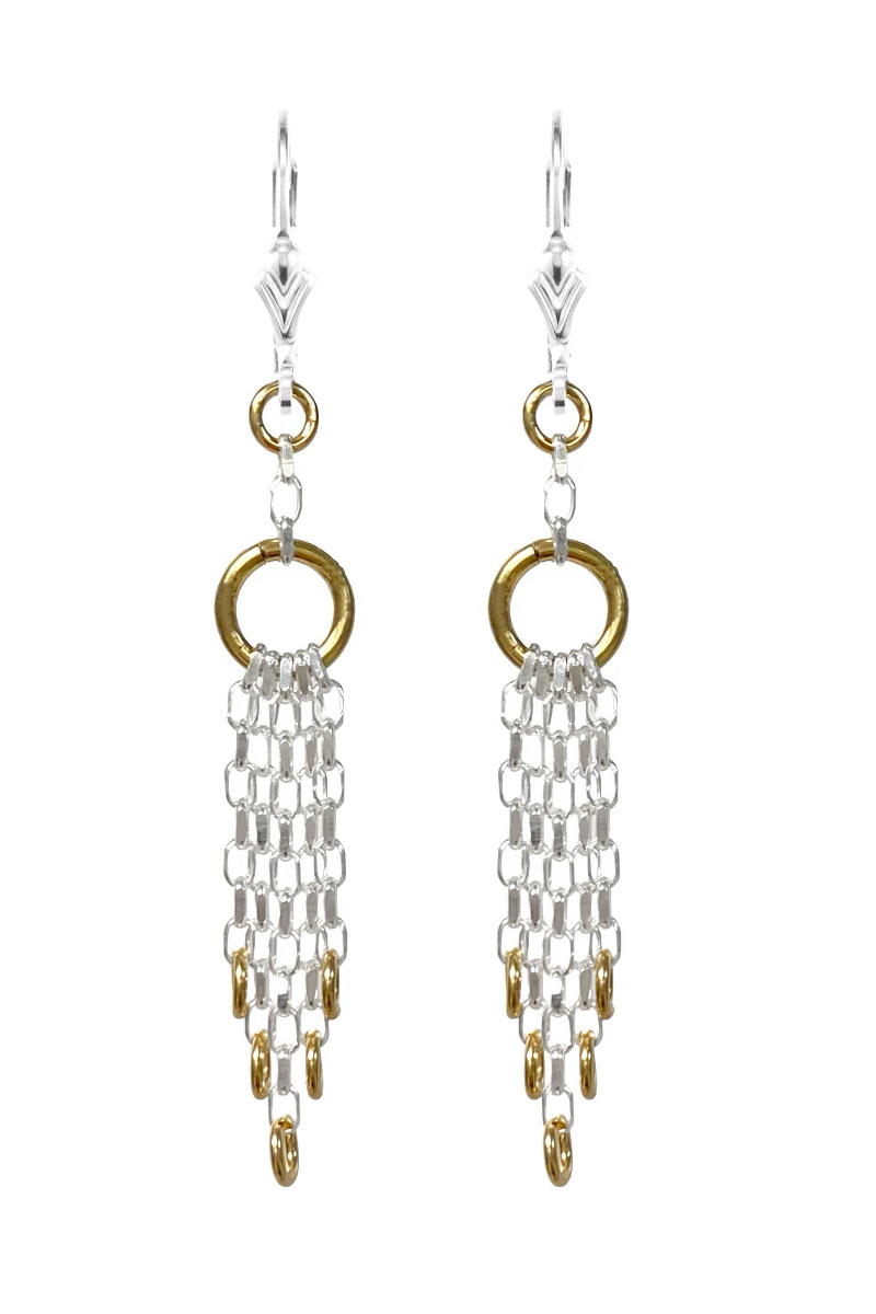 Mixed Metals Gold and Silver Link Earring Kit